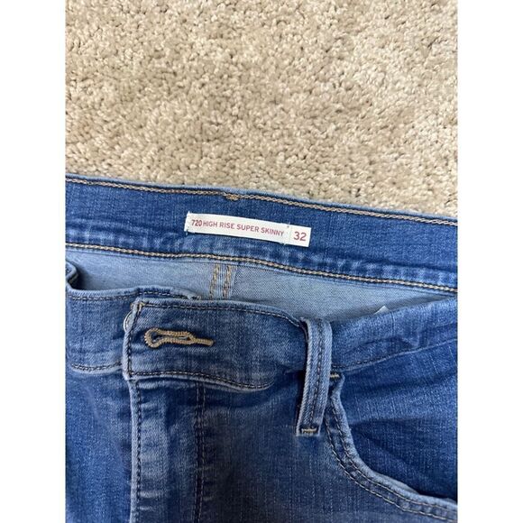 Women's Levi's Blue Skinny Jeans Size 32‎ - Picture 5 of 8